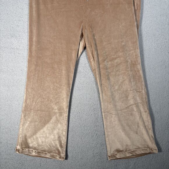 Aerie Pants Womens Size XL Pull On Velour Velvet Capri Ankle Nude Beige Tan Gold - Picture 3 of 12